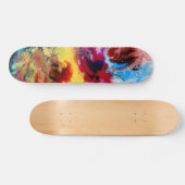 Skateboard Coloré artistique abstrait (Horz)