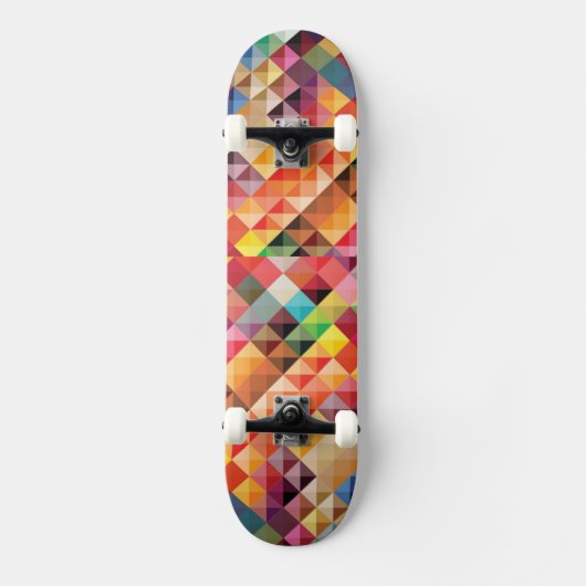 SKATEBOARD COLORÉ BOHEK CARRÉS ARRIÈRE - PLANS MOTIF DIGIT (Recto)