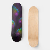 Skateboard Coloré Lumineux Abstrait moderne Trippy Fractal (Recto)