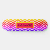 Skateboard Coloré tendance géométrique (Horz)