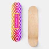 Skateboard Coloré tendance géométrique (Recto)