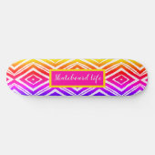 Skateboard Coloré tendance géométrique (Horz)