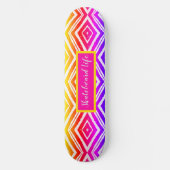 Skateboard Coloré tendance géométrique (Recto)