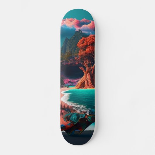 Skateboard Colored skull (Recto)