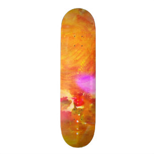 Skateboard colorez le jaune sans couture d'arrière - plan