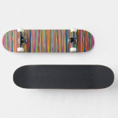 Skateboard Colorful abstract stripes design adult cloth face  (Horz)