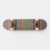 Skateboard Colorful abstract stripes design adult cloth face  (Horz)