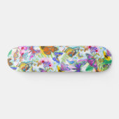 Skateboard Colorful Butterflies and Flowers (Horz)