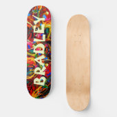 Skateboard Colorful Modern Abstrait Personnalisé Nom Personna (Recto)