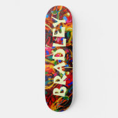 Skateboard Colorful Modern Abstrait Personnalisé Nom Personna (Recto)