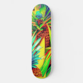 SKATEBOARD COLORFUL PINEAPPLE  PATTERNS  (Recto)