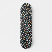 Skateboard Colorful Polka Dot Confetti Pattern  (Devant)