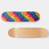 Skateboard Colorful Rainbow Triangle Repeating Shape Pattern (Horz)