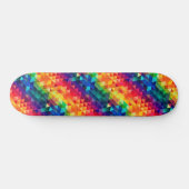 Skateboard Colorful Rainbow Triangle Repeating Shape Pattern (Horz)