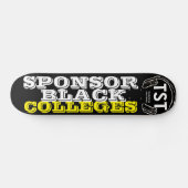 Skateboard COMMANDITE UN COLLÈGE NOIR Planche à roulettes (Horz)