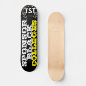 Skateboard COMMANDITE UN COLLÈGE NOIR Planche à roulettes (Recto)