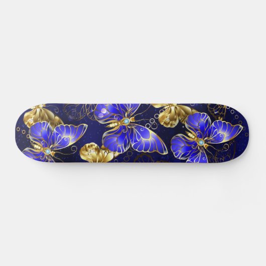 Skateboard Composition avec papillons Sapphire (Horz)