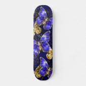 Skateboard Composition avec papillons Sapphire (Recto)