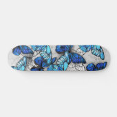 Skateboard Composition des White and Blue Butterflies (Horz)