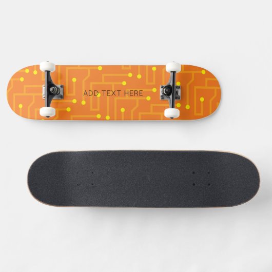 Skateboard Computer Tech Orange Yellow Kids Circuit Board (Horz)