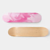 Skateboard Conception Abstraite de Fumée Rose Pastel (Horz)
