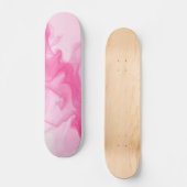 Skateboard Conception Abstraite de Fumée Rose Pastel (Recto)