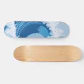 Skateboard Conception Abstraite de Vague de Curl Rip en Océan (Horz)