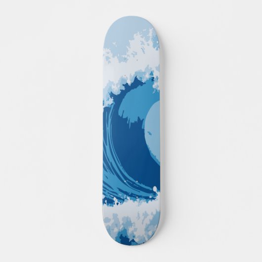 Skateboard Conception Abstraite de Vague de Curl Rip en Océan (Devant)