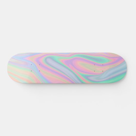 Skateboard Conception Abstraite des couleurs pastel Iridescen (Horz)