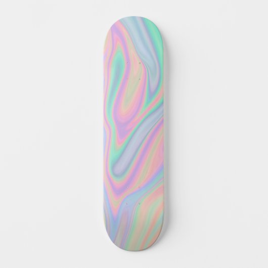 Skateboard Conception Abstraite des couleurs pastel Iridescen (Recto)