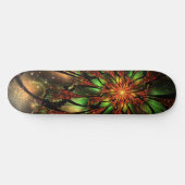 Skateboard Conception Abstraite des fleurs fractales. (Horz)