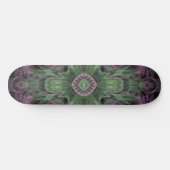 Skateboard Conception Abstraite Fractale Moderne Violette et  (Horz)