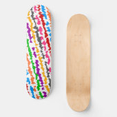 Skateboard Conception Abstraite Irrégulière Colorée Blanche (Recto)