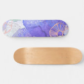 Skateboard Conception abstraite violette (Horz)