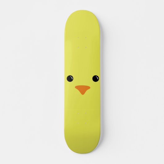 Skateboard Conception animale mignonne de visage de poulet (Devant)