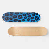 Skateboard Conception audacieuse d'impression de guépard bleu (Horz)