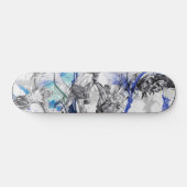 Skateboard Conception bleue de fumée de boxe thaïlandaise (Horz)