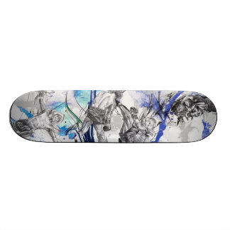 Skateboard Conception bleue de fumée de boxe thaïlandaise