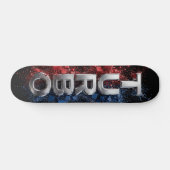 Skateboard Conception chrome TURBO futuriste 3D (Horz)