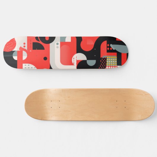 Skateboard Conception complexe avec formes et points (Horz)