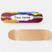 Skateboard Conception d'abrégé sur vagues d'aquarelles (Horz)
