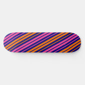 Skateboard Conception de bandes verticales orange bleu rose (Horz)