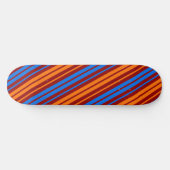 Skateboard Conception de bandes verticales orange rouge bleu (Horz)
