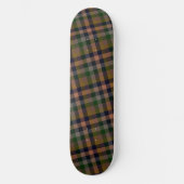 Skateboard Conception de carreaux Gingham de terre sombre (Recto)