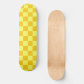 Skateboard Conception de chèques jaune clair et foncé (Recto)