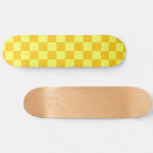 Skateboard Conception de chèques jaune clair et foncé (Horz)