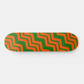 Skateboard Conception de chevron zigzag vert orange (Horz)