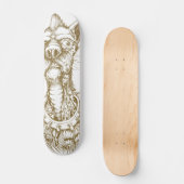 Skateboard Conception de Chien de Rude sur bois (Recto)