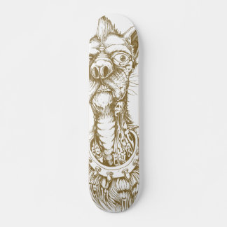 Skateboard Conception de Chien de Rude sur bois