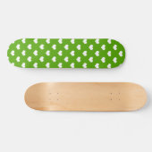 Skateboard Conception de coeurs adorables verts blancs  (Horz)